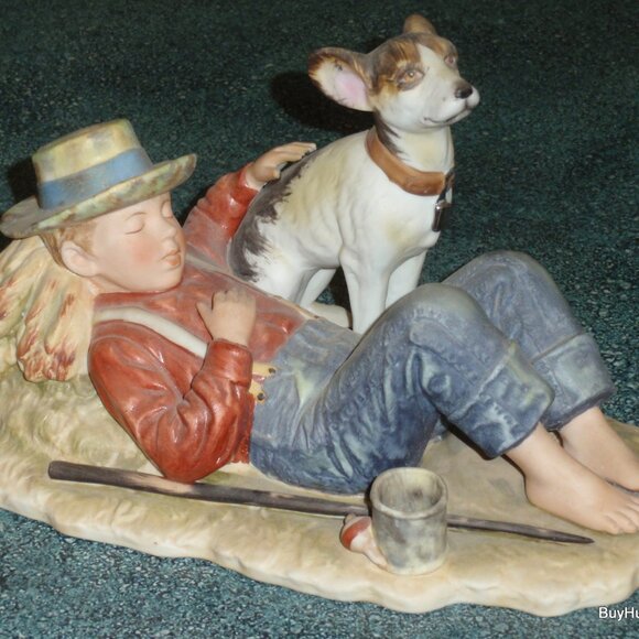 Norman Rockwell “A Boy and His Dog” Figurine Four Seasons Spring CHRISTMAS GIFT - Picture 10 of 11